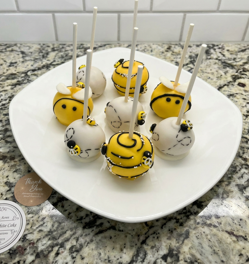 Bee cake pops